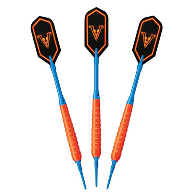 Viper V Glo Soft Tip 18gm Orange, Casemaster Deluxe Pink Nylon Case, and 2BA Tufflex Tips II- Blue 100ct. Box Soft-Tip Darts Viper 