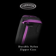 Casemaster Plazma Plus Dart Case Black with Amethyst Zipper and Phone Pocket Dart Cases Casemaster 