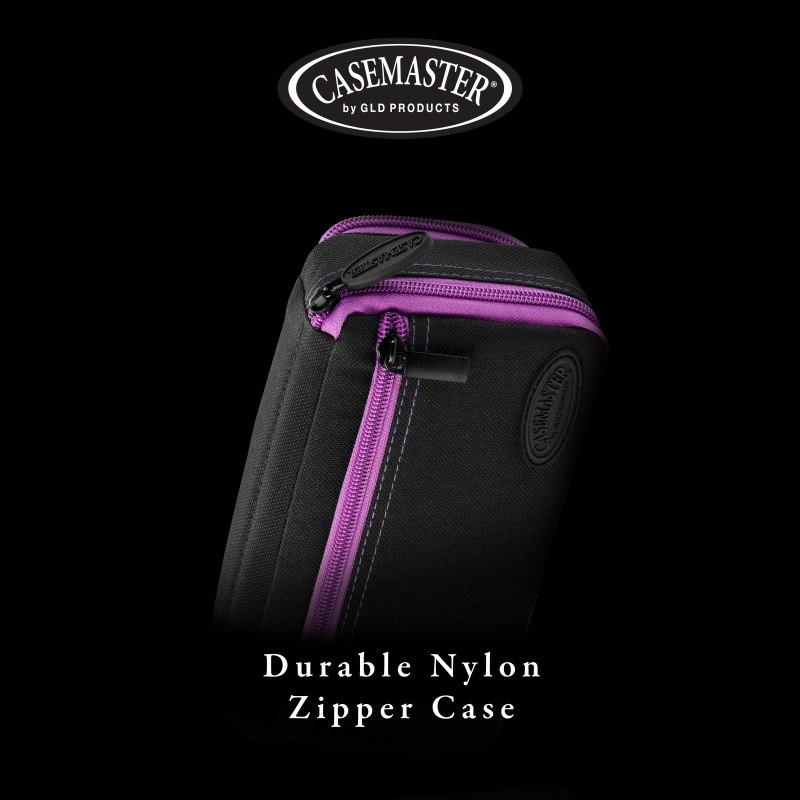 Casemaster Plazma Plus Dart Case Black with Amethyst Zipper and Phone Pocket Dart Cases Casemaster 