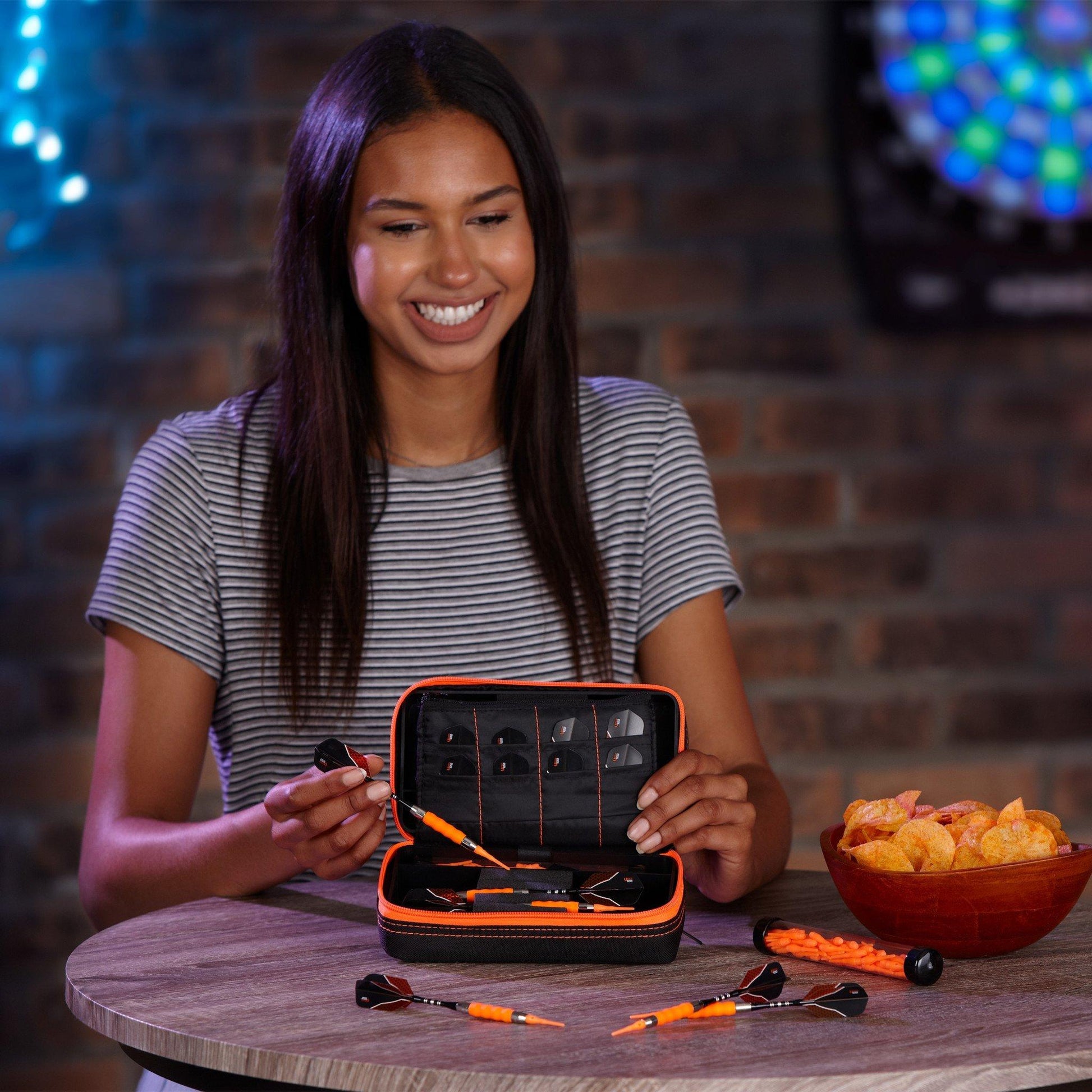 [REFURBISHED] Casemaster Plazma Pro Dart Case Black with Orange Trim and Phone Pocket Refurbished Refurbished GLD Products 