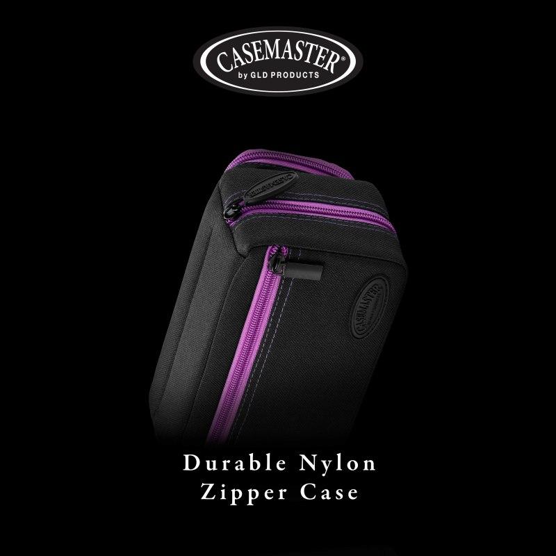 Casemaster Plazma Pro Dart Case Black with Amethyst Zipper and Phone Pocket Dart Cases Casemaster 