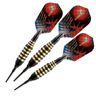 Dardos Viper Atomic Bee Darts de punta blanda negra de 16 gramos 