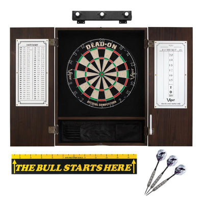 Viper Dead On Sisal Dartboard, Metropolitan Espresso Cabinet, Shadow Buster, Throw Line Marker, & Underground Raven Darts Darts Viper 