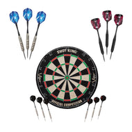 Viper Shot King Sisal Dartboard, Black Mariah 22g & Silver Thunder 25g Steel Tip Darts Darts Viper 