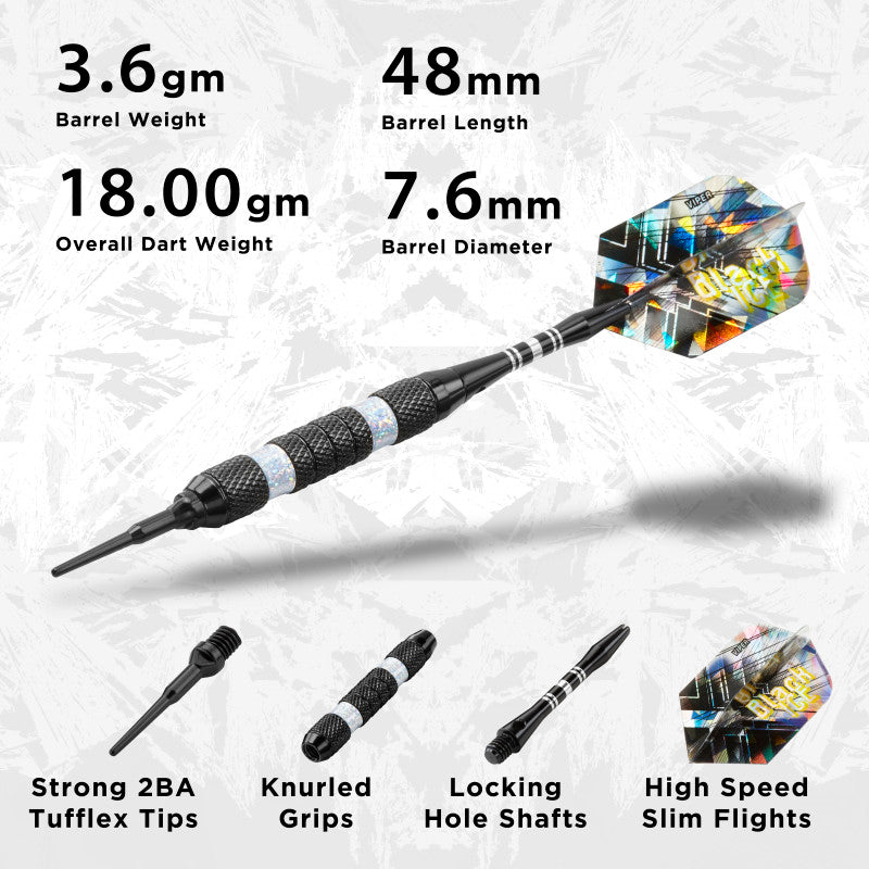 Viper Black Ice Silver Soft Tip Darts 18 Grams