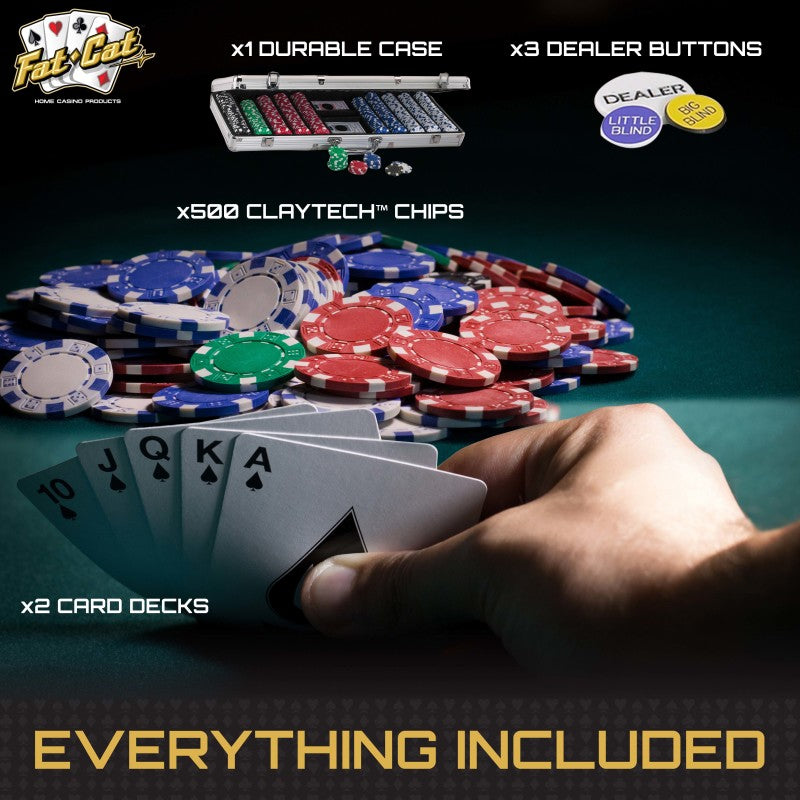 dæk Indstilling klodset Fat Cat 500Ct Texas Hold'Em Poker Chip Set – GLD Products
