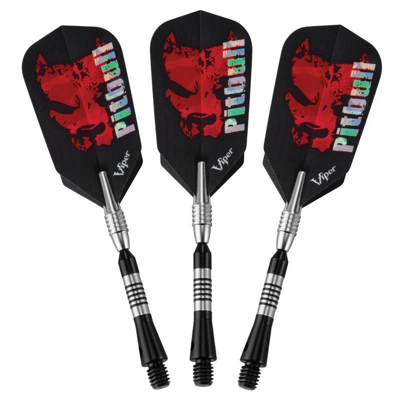 Viper Pitbull Darts 90% Tungsten Soft Tip Darts Diamond Cut and Ringed Barrel 18 Grams Soft-Tip Darts Viper 