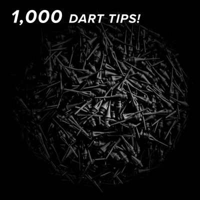 Viper Diamond Tips 1/4" Black 1000Ct Soft Dart Tips