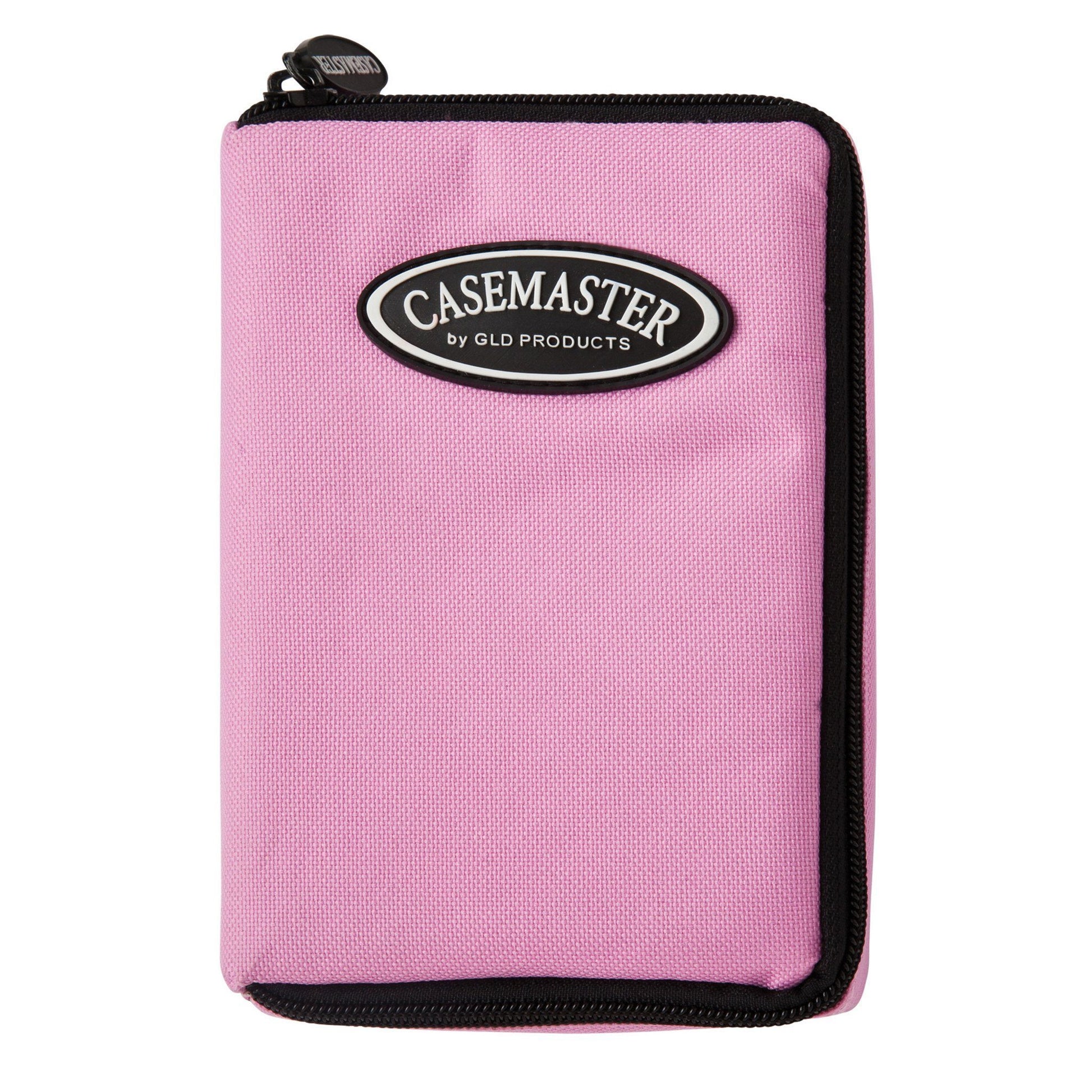 Pink nylon dart case with black trim and Casemaster logo on front