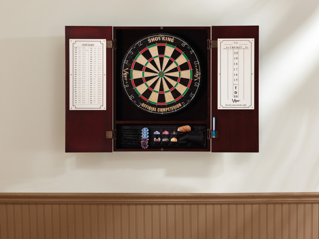 Viper Metropolitan Mahogany Steel Tip Dartboard Cabinet