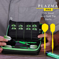 [REFURBISHED] Casemaster Plazma Pro Dart Case Black with Green Trim and Phone Pocket Refurbished Refurbished GLD Products 
