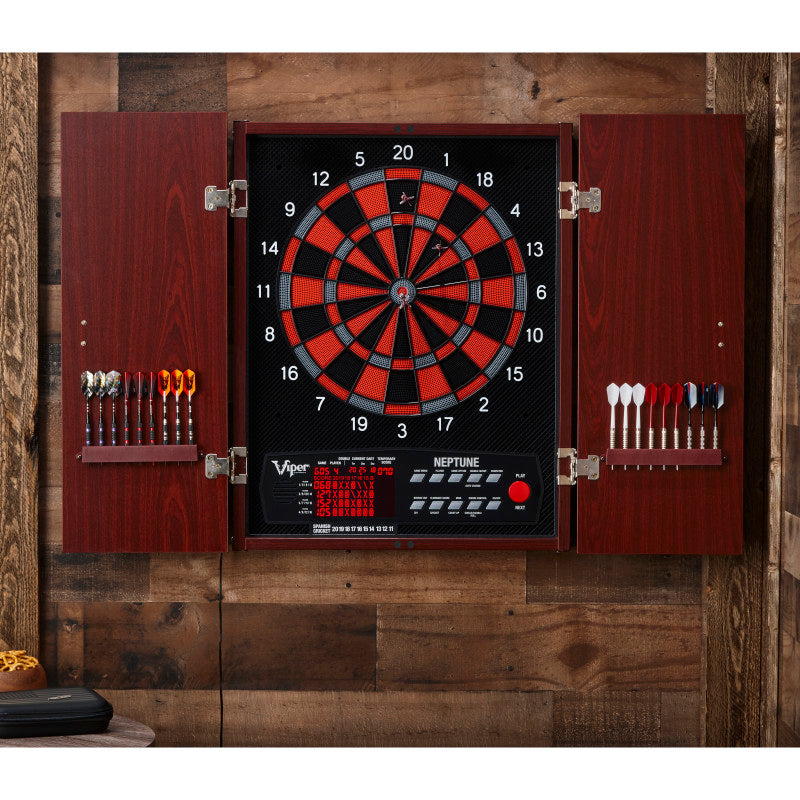 Viper Neptune Electronic Dartboard and Cabinet Hybrid, 15.5" Regulation Target