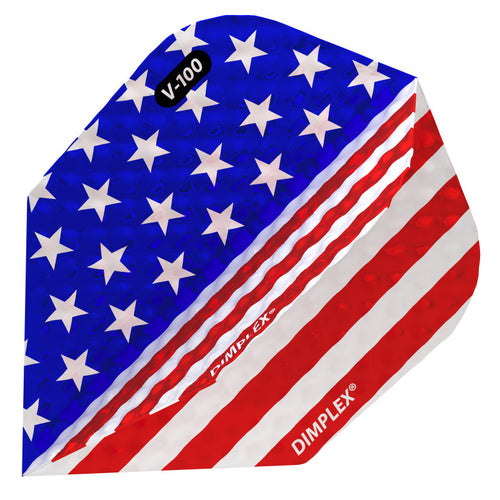 Viper Dimplex Dart Flights Standard American Flag Metallic Vertical
