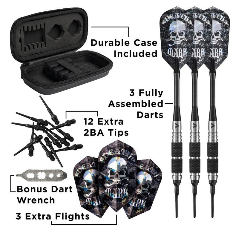 Viper Desperado 80% Tungsten Death Mark Soft Tip Darts 1 Knurled Ring 18 Grams Soft-Tip Darts Viper 