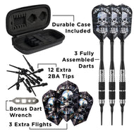 [REFURBISHED] Viper Desperado 80% Tungsten Death Mark Soft Tip Darts 1 Knurled Ring 18 Grams Refurbished Refurbished GLD Products 
