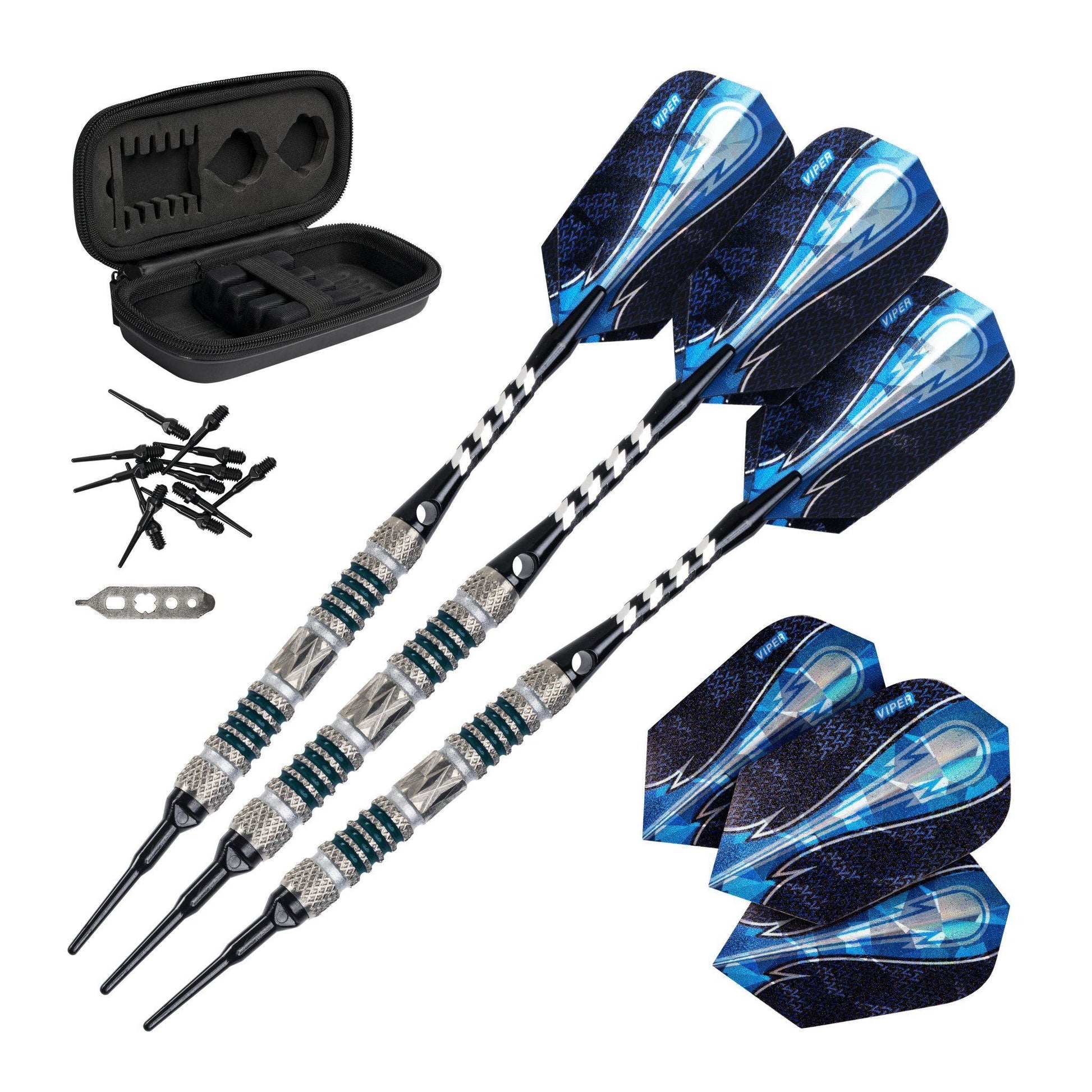 [REFURBISHED] Viper Astro Darts 80% Tungsten Soft Tip Darts Green Rings 18 Grams Refurbished Refurbished GLD Products 