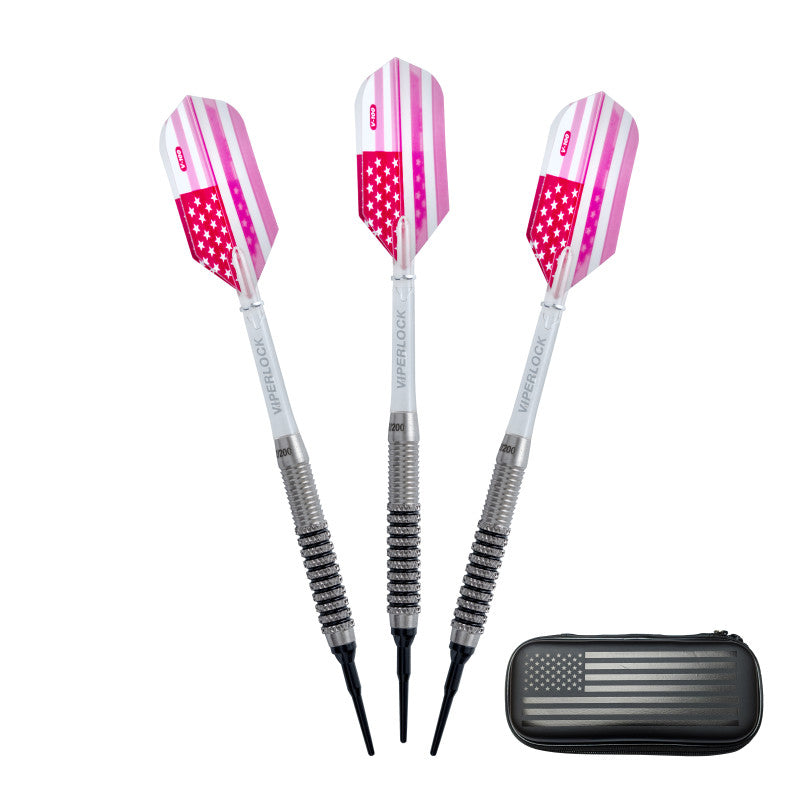 Limited Edition Viper Patriot 80% Tungsten Soft Tip Darts 20 Grams with USA Case