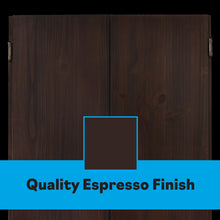 Load image into Gallery viewer, Viper Metropolitan Espresso Steel Tip Dartboard Cabinet
