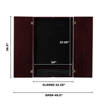 Load image into Gallery viewer, Viper Metropolitan Mahogany Soft Tip Dartboard Cabinet
