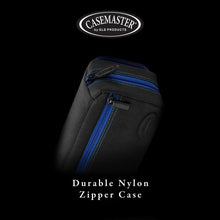 Load image into Gallery viewer, Casemaster Plazma Pro Dart Case Black with Sapphire Zipper and Phone Pocket Dart Cases Casemaster 
