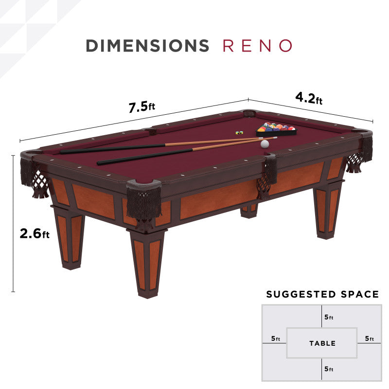 Fat Cat Reno 7.5' Billiard Table