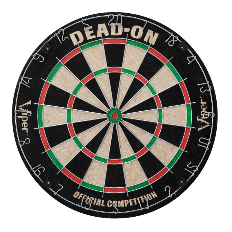 Viper Dead On Sisal Dartboard, Metropolitan Cinnamon Cabinet, Shadow Buster Dartboard Lights & Padded Dart Mat Darts Viper 