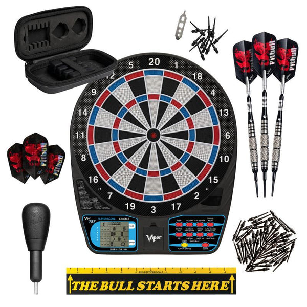 Viper 787 Electronic Dartboard, Pitbull Soft Tip Darts, 50ct Dart Tips