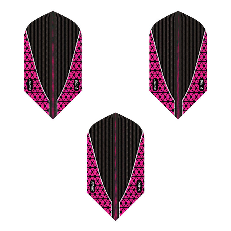 Viper Dimplex Dart Flights Slim Metallic Pink V-100 Series