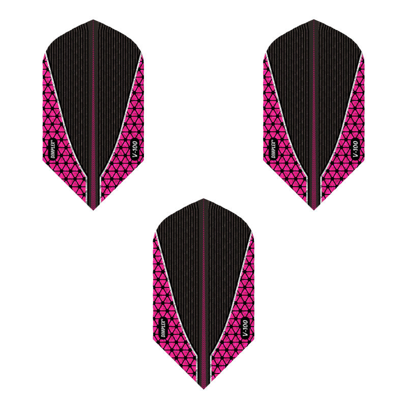 Viper Dimplex Dart Flights Slim Metallic Pink V-100 Series