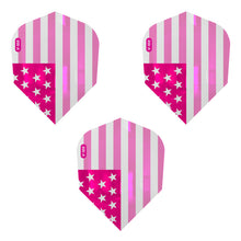 Load image into Gallery viewer, V-100 Dart Flights Standard American Flag Pink Metallic Traditional
