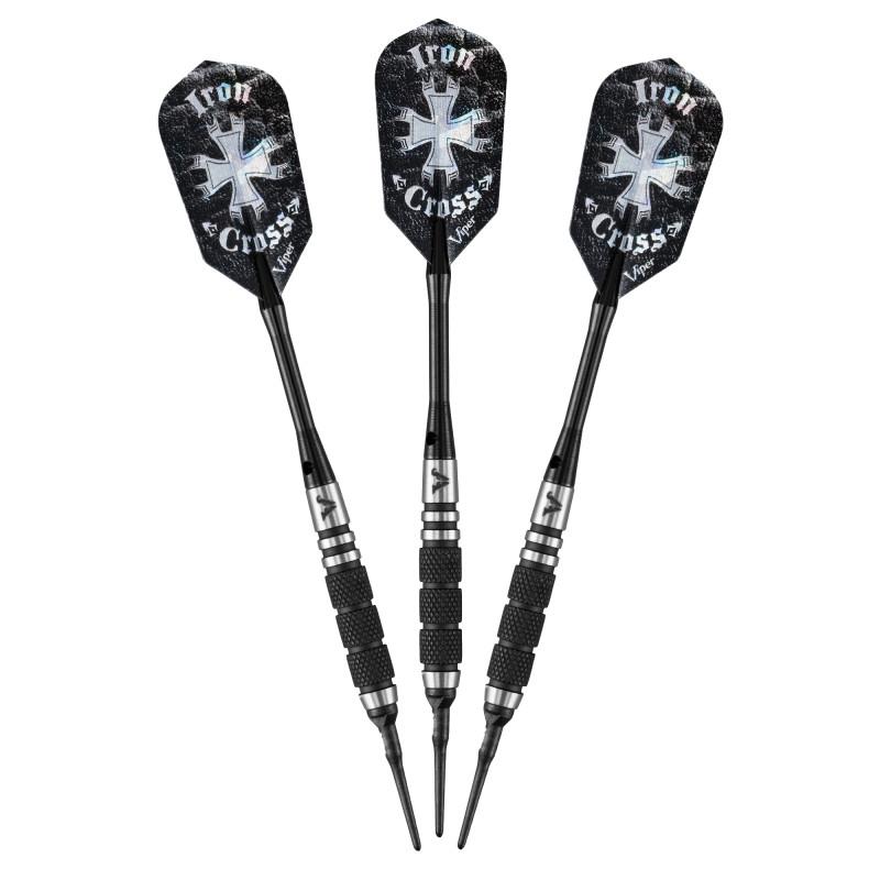 Viper Desperado 80% Tungsten Iron Cross Soft Tip Darts 3 Knurled Rings 18 Grams Soft-Tip Darts Viper 