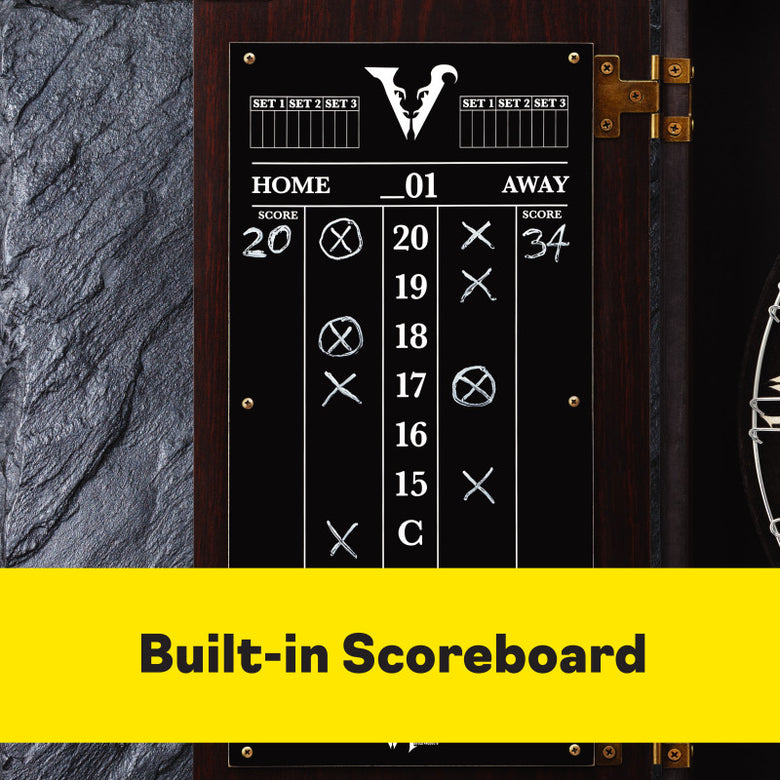 Viper Vault Deluxe Dartboard Cabinet with Pro Score