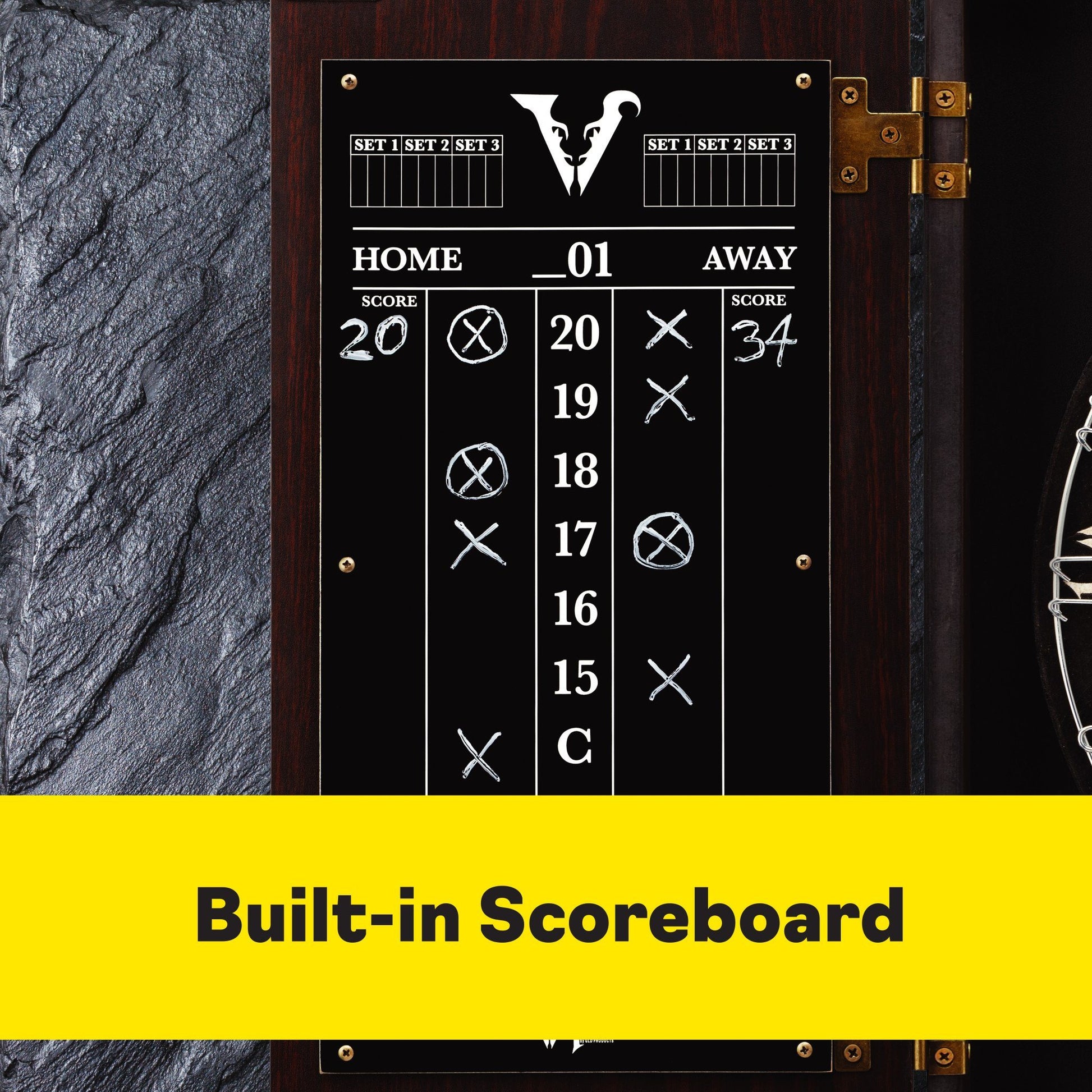 [REFURBISHED] Viper Vault Deluxe Dartboard Cabinet with Pro Score Refurbished Refurbished GLD Products 