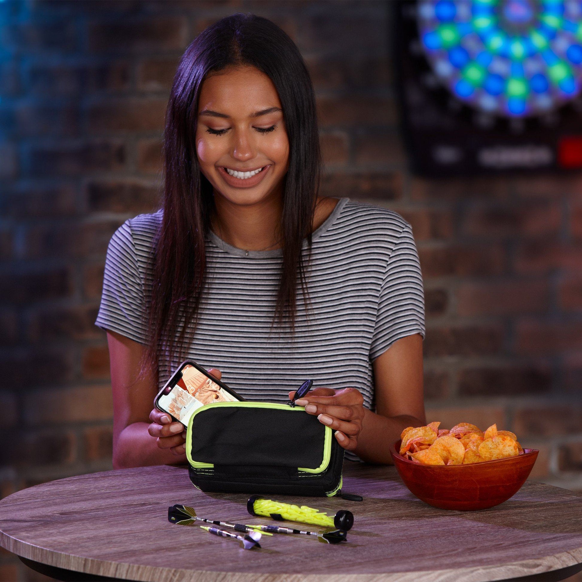 [REFURBISHED] Casemaster Plazma Plus Dart Case Black with Yellow Trim and Phone Pocket Refurbished Refurbished GLD Products 