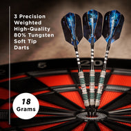 [REFURBISHED] Viper Astro Darts 80% Tungsten Soft Tip Darts Green Rings 18 Grams Refurbished Refurbished GLD Products 