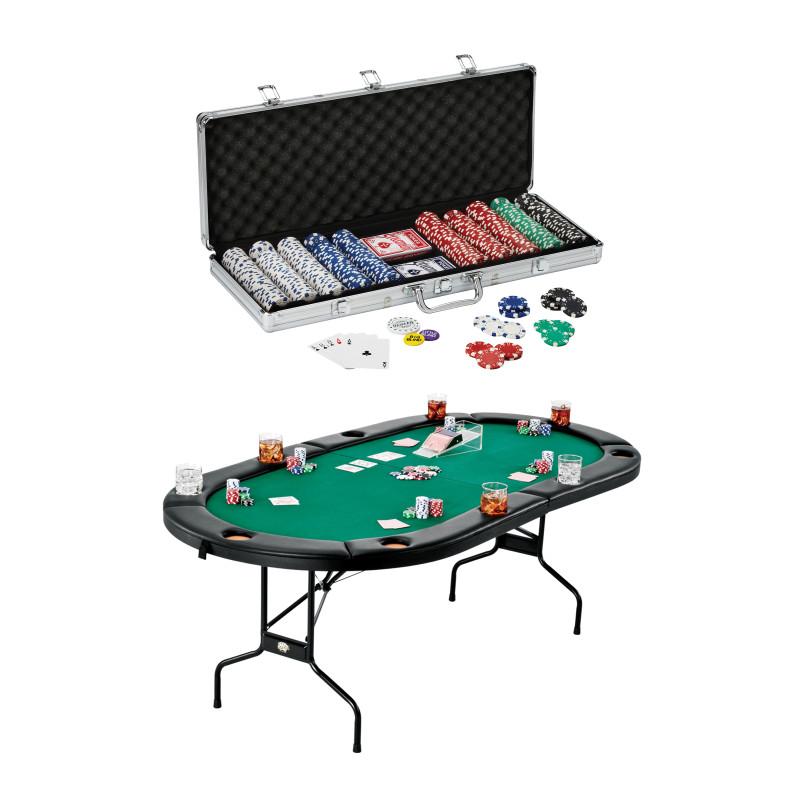 Fat Cat Texas Hold'em Table & Poker Chip Set Casino Bundles Fat Cat 