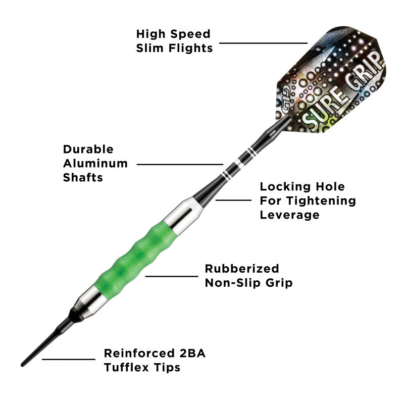 Viper Sure Grip Soft Tip Darts Green 16 Grams