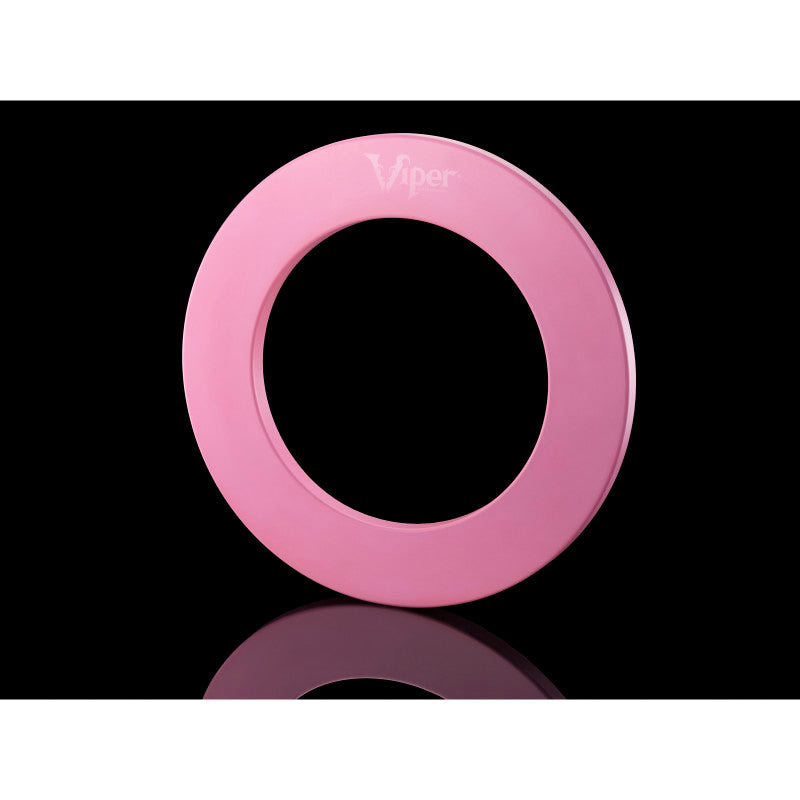 Pink foam dartboard surround ring with Viper branding, circular shape against black background