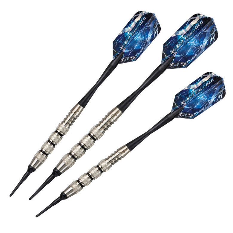 Viper Silver Thunder Soft Tip Darts 4 Knurled Rings 16 Grams