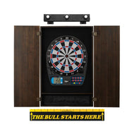 Viper 787 Electronic Dartboard, Metropolitan Espresso Cabinet, Throw Line Marker & Shadow Buster Dartboard Light Bundle Darts Viper 