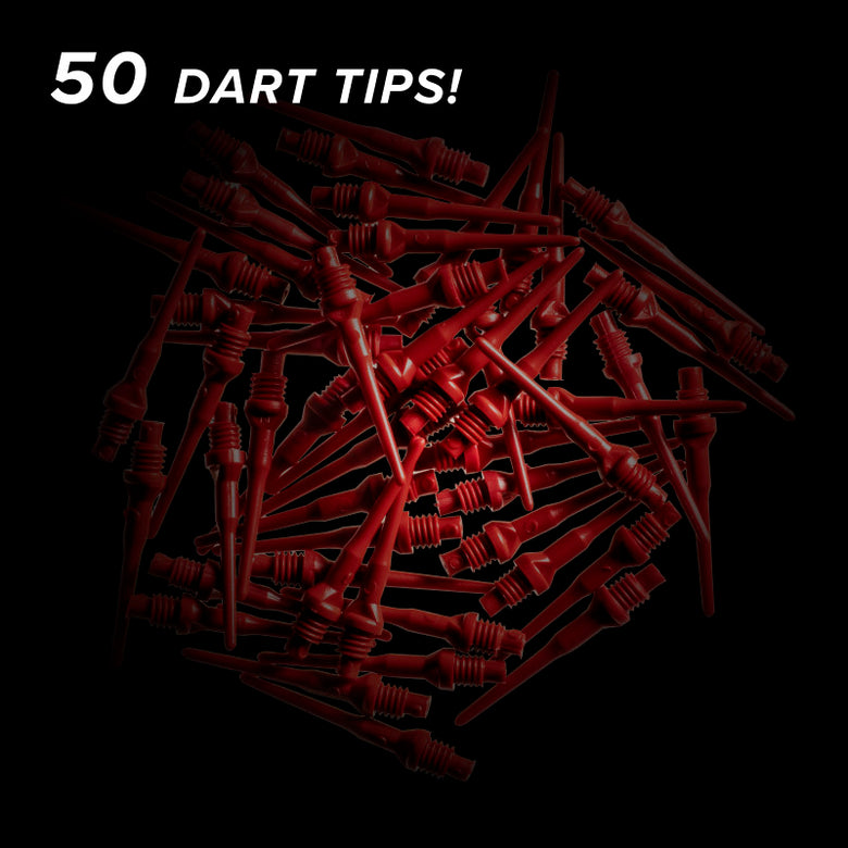 Viper Tufflex Tips II 2BA Red 50Ct Soft Dart Tips