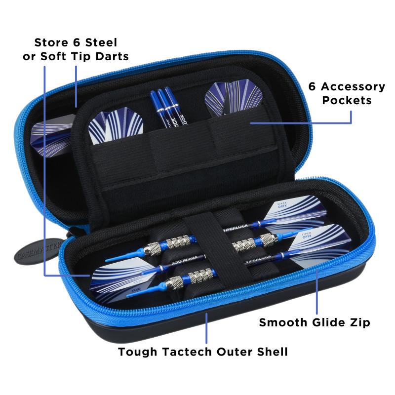 Casemaster Sentry Dart Case and Two Sets of Viper Soft Tip Darts 18 Grams Blue Soft-Tip Darts Viper 