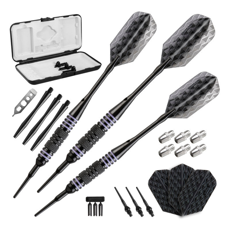 Viper Bobcat Adjustable Soft Tip Darts Purple Rings 16, 18, or 19 Grams