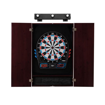 Viper 777 Electronic Dartboard, Metropolitan Mahogany Cabinet & Shadow Buster Dartboard Lights Darts Viper 