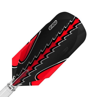 Viper Black Flux Dart Flights Slim Red