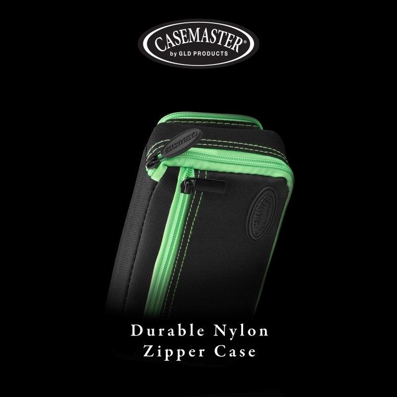 Casemaster Plazma Plus Dart Case Black with Green Trim and Phone Pocket Dart Cases Casemaster 