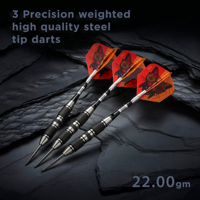 Viper The Freak Steel Tip Darts 3 Knurled Rings Barrel 22 Grams