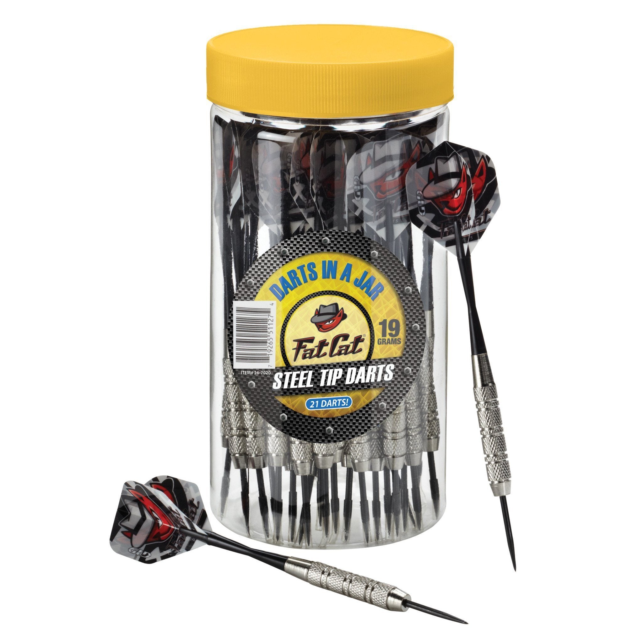[REFURBISHED] Fat Cat Darts in a Jar Steel Tip 19 Grams 21 Count Refurbished Refurbished GLD Products 