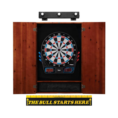 Viper 777 Electronic Dartboard, Metropolitan Cinnamon Cabinet, Throw Line Marker & Shadow Buster Dartboard Light Bundle Darts Viper 