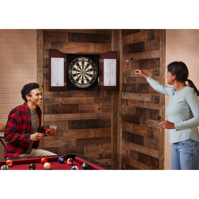 Viper Hudson Dartboard Cabinet Mahogany